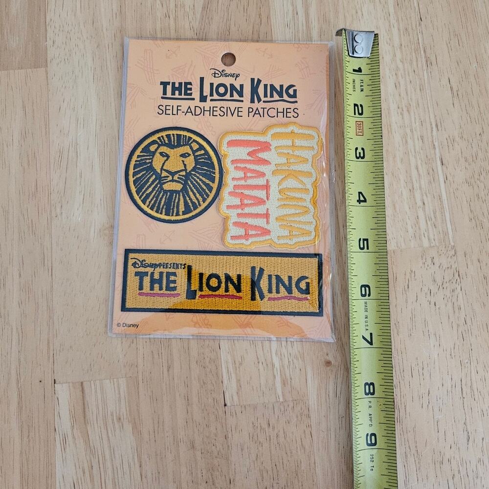 Disney The Lion King Self Adhesive Patches 3 Pack Hakuna Matata Simba Mufasa - Picture 6 of 6